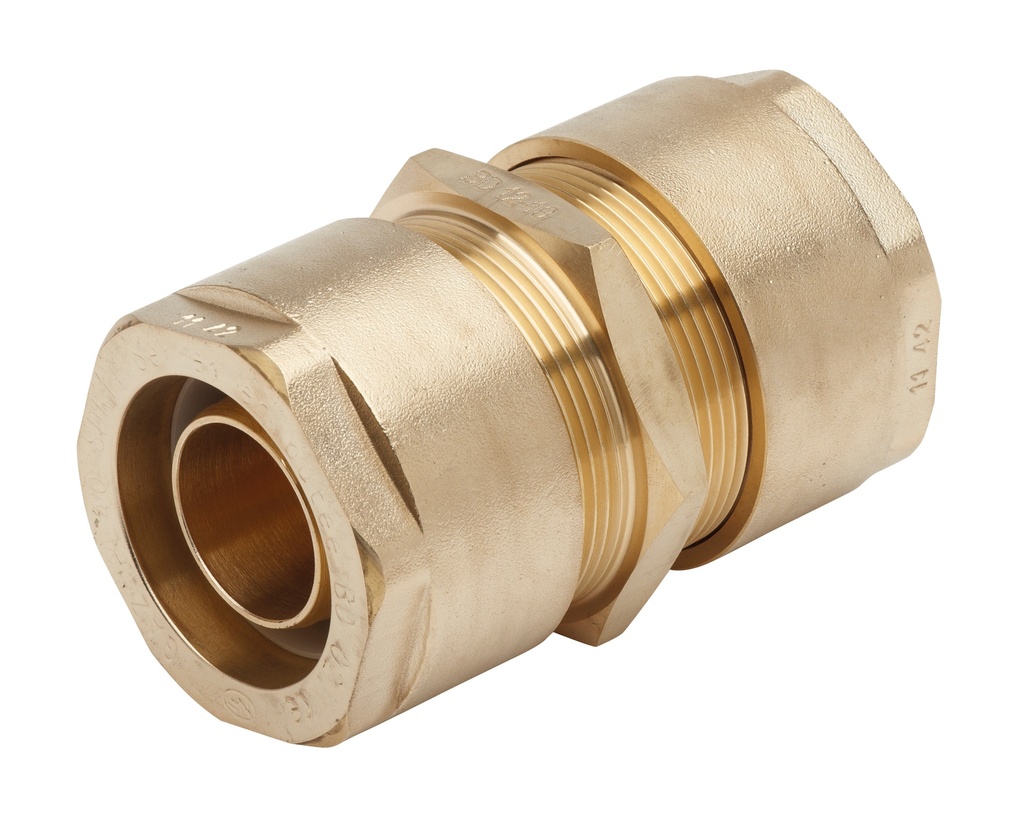 MANCHON LAITON PE/PE DN32 PE40 A SERRAGE MECANIQUE NF136