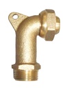 COUDE 90° LONG M JSC15 / F JSC15 + PATTE +ENTRETOISE 8226107 (NF RAC-GAZ) COU212