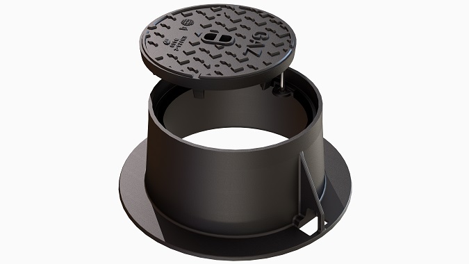 BOUCHE A CLE RONDE S600 N°2 S600NR2 CLASSE D400 NF-VOIRIE / ACCES ROBINET GAZ ENTERRE Ø180MM 8510150 BAC052