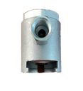 AGRAFE ACIER GEANTE AVEC RACCORD 1/4" POUR FLEXIBLE EN HAUT OU DE COTÉ M10 X 100 / GRAISSEUR GEANT