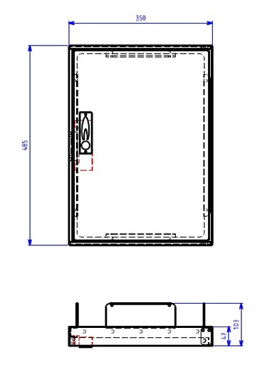 [8500344] PORTE ALUMINIUM DE REPARATION DE COFFRET S2300 OU S2400 8500344 §