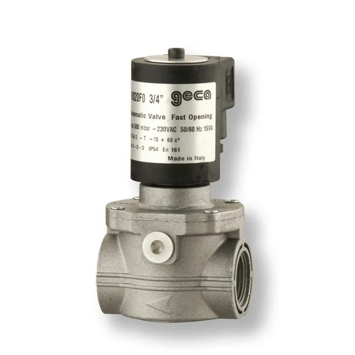 [TECAV015FO] ELECTROVANNE AUTO N.F. 360 MBAR FF 1/2'' DN20 230VAC OUVERTURE RAPIDE ELV402